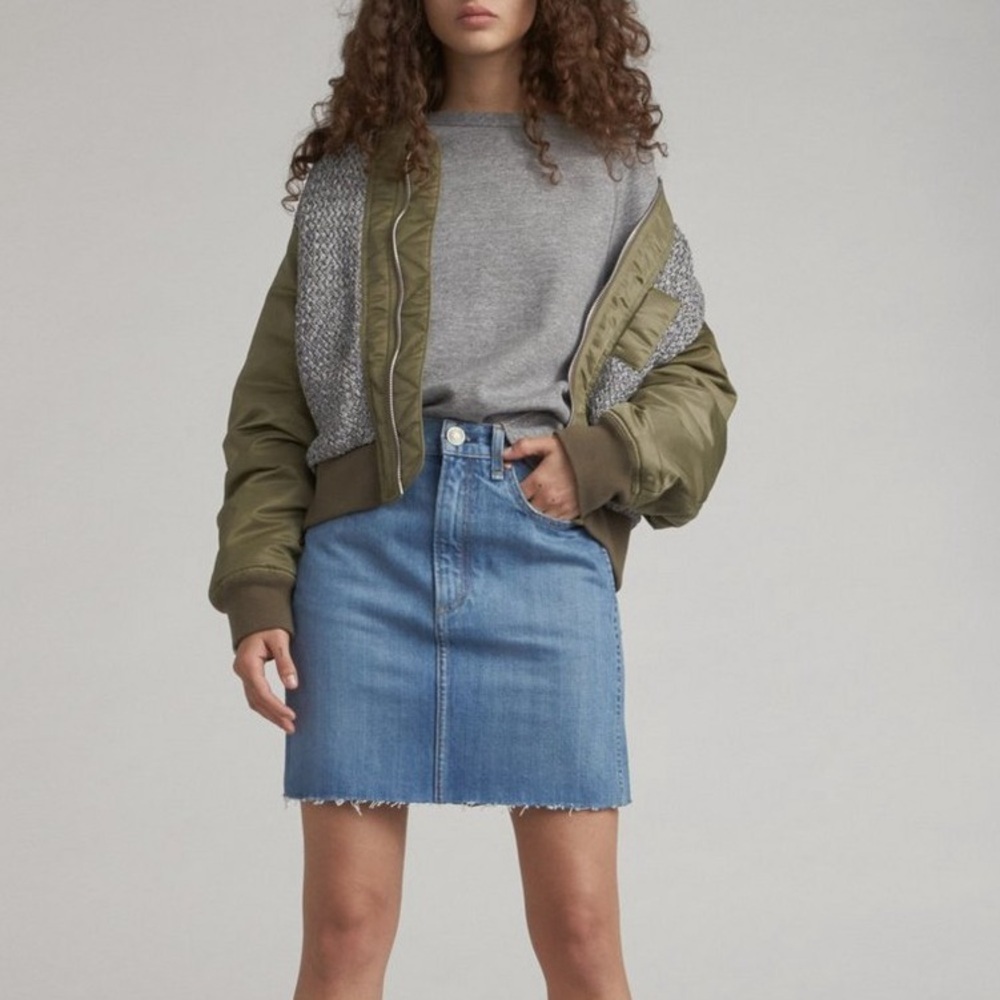 Rag & Bone Denim Moss Skirt Clean Levee
